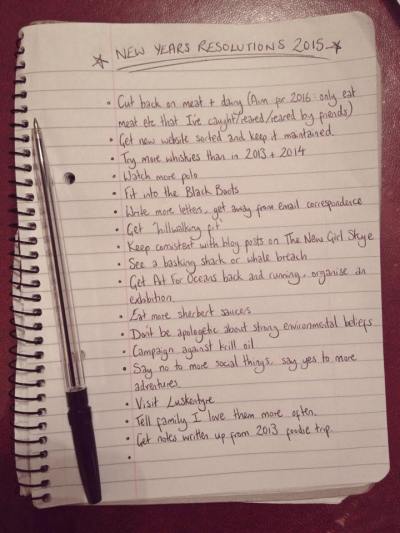 New Years Resolutions for 2015