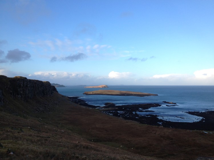 Crisp blue skies looking out towards Staffin Island