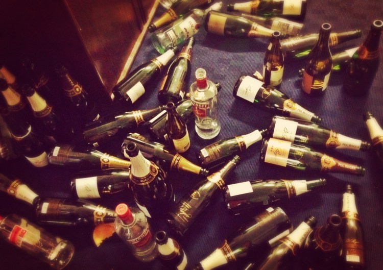 Champagne aftermath (and this was only the pre-party!)
