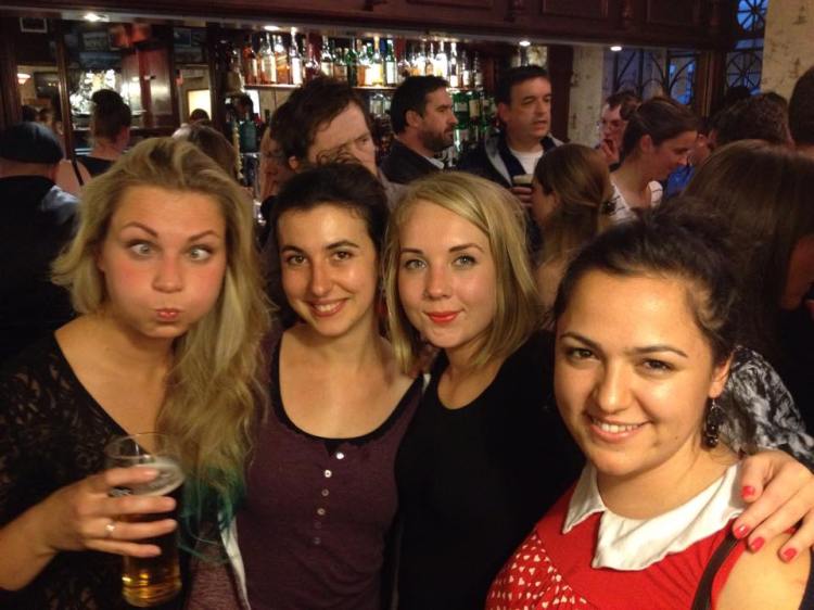 Out in the pub on games night. I'm very lucky to have found three girls who will put up with me. Sorry Toni, Lily and Phoebe for ruining the photo...