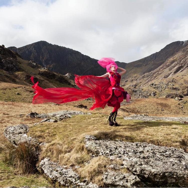 Sophie photographed by Anthony in the Welsh mountains as part of their collaborative project (Photo by Anthony Lycett Photography, www.anthonylycett.com)