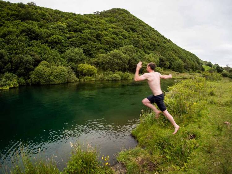 Will about to make a splash (photo by Hugo Donnithorne-Tait)