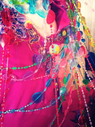 A detail of one of Sophie's creations. How can you not be happy when waking up to colours like these?!